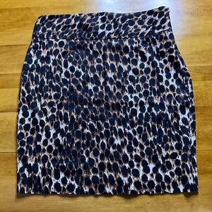 Grace Animal Leopard Print Pencil Skirt, Size 4, Cotton Blend, Business‎ Casual